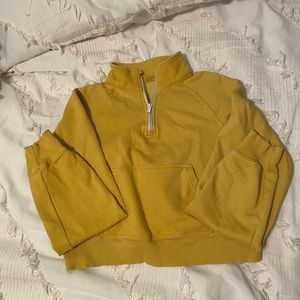 **SOLD** Brandy Melville Yellow Cropped Quarter Zip